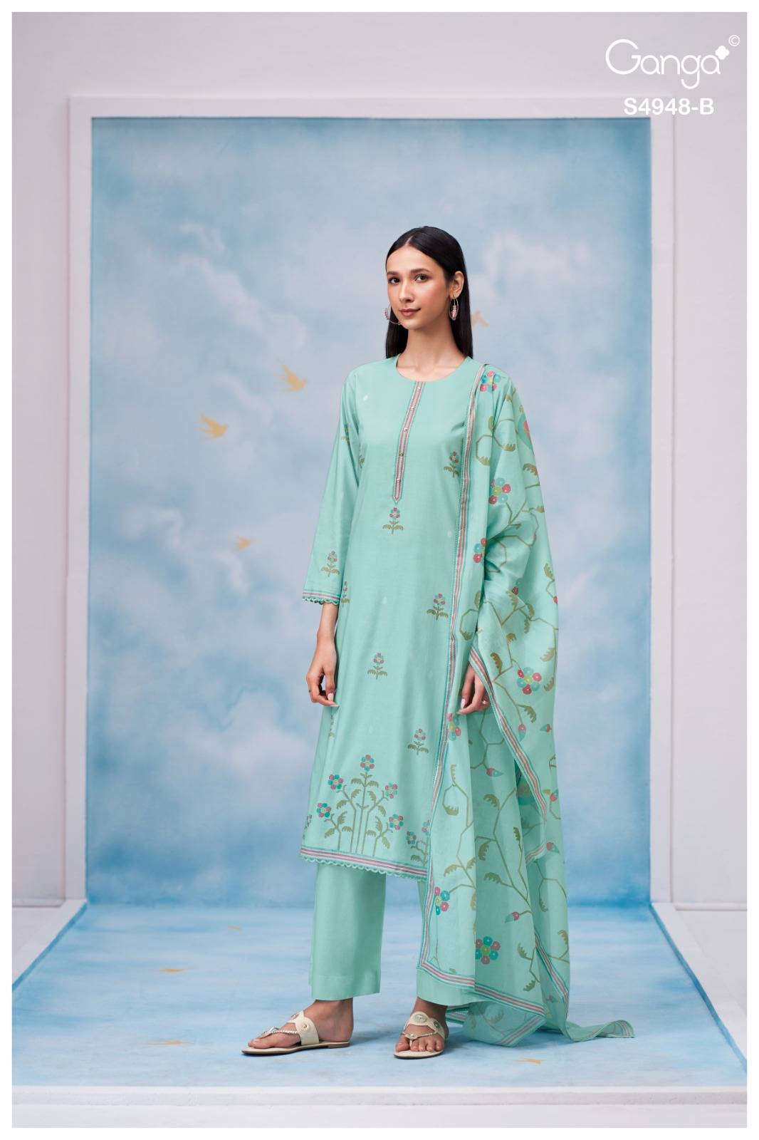 GRIXA 4948 By Ganga Fashion Stylish Beautiful ColourfulCOTTON Dresses At Wholesale Price